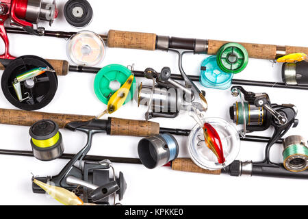 A spinning rod and lead jig used for deep sea fishing near Port Aransas,  Texas Stock Photo - Alamy