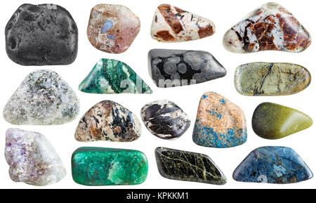 stones - shungite, porphyrite, diopside, etc Stock Photo