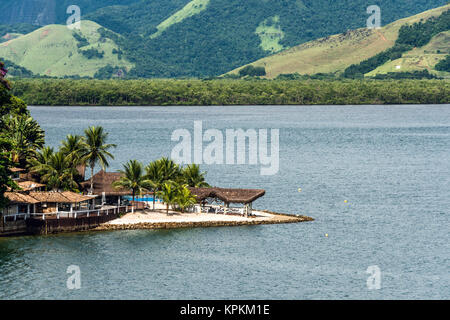 Beach houses near Paraty, Rio de Janeiro state, Brazil Stock Photo