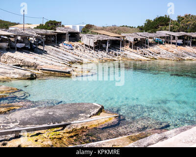 Es calo waters and boat houses Stock Photo