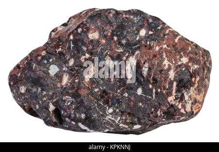 piece of porous basalt mineral stone isolated Stock Photo