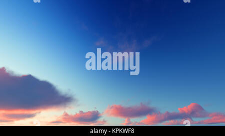 Cloudy blue sky abstract background, 3d illustration Stock Photo