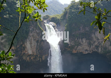 San Rafael Falls. The Largest Waterfall in Ecuador Stock Photo