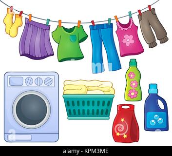 Laundry theme image 3 Stock Photo