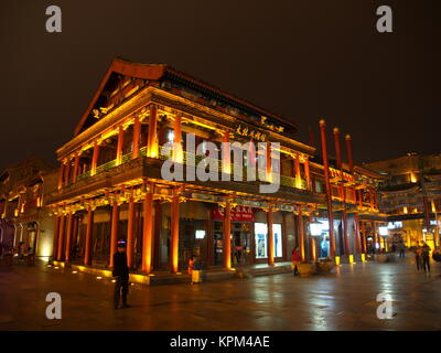 Wangfujing Walking and shopping Street in Beijing.Travel in Beijing City, China. 20th October, 2017. Stock Photo