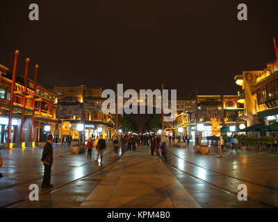 Wangfujing Walking and shopping Street in Beijing.Travel in Beijing City, China. 20th October, 2017. Stock Photo