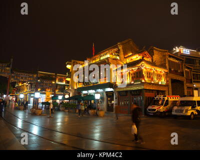 Wangfujing Walking and shopping Street in Beijing.Travel in Beijing City, China. 20th October, 2017. Stock Photo