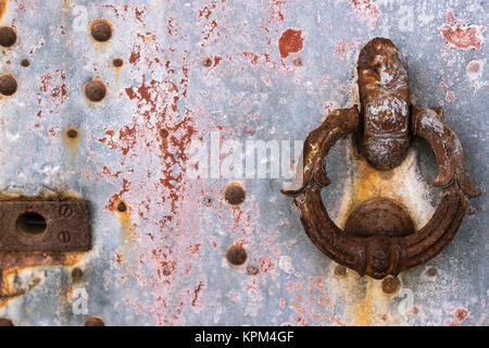 Close up of rustic old door Stock Photo