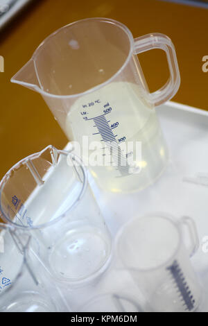 Lab Recipients Color image of some plastic recipients in a chemistry lab Stock Photo ...