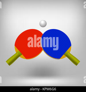 Two Ping Pong Rackets Stock Photo