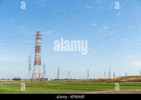Power lines Stock Photo