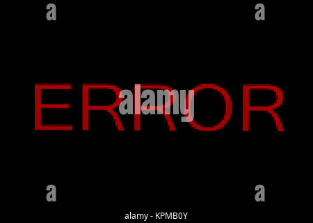 ERROR word on black background Stock Photo