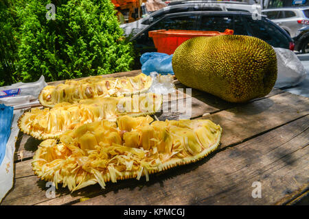 The jackfruit (Artocarpus heterophyllus), known in Brazil as 'Jaca' is a type of fruit Stock Photo