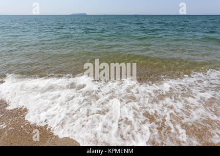 sea shallow landscape, wave ebb and flow on the sand Stock Photo