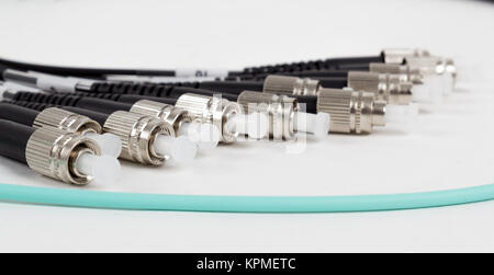 fiber optic ST connectors Stock Photo