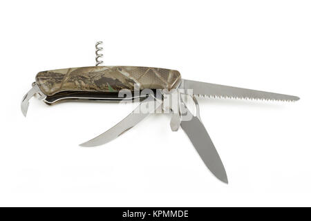 Multipurpose knife isolated on white Stock Photo