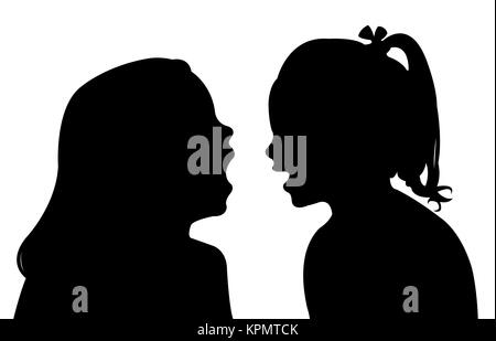 crazy children silhouette vector Stock Photo - Alamy