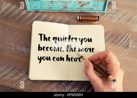 Handwritten quote as inspirational concept image Stock Photo