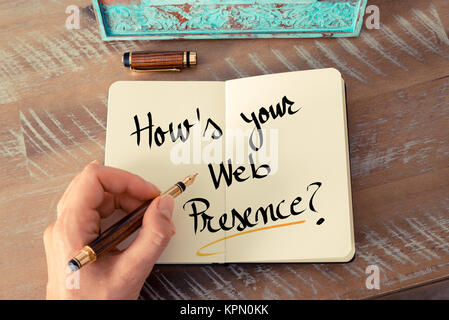 Written text How&#39 s Your Web Presence ? Stock Photo