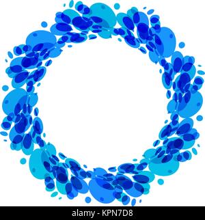 Water circle splash twirl, vector illustration on white background Stock Vector