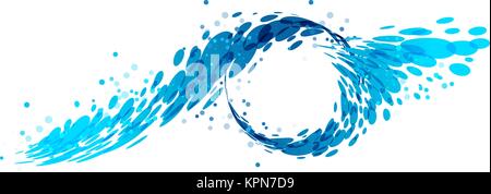 Wave element on white background Stock Vector