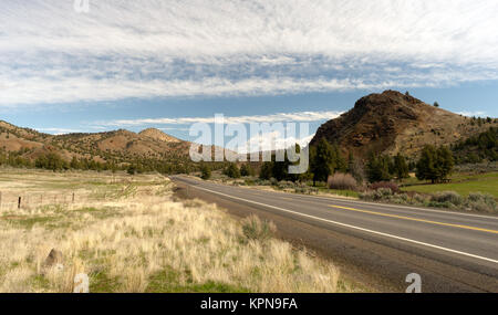 Oregon Route 26 Ochoco Highway High Desert Landscape US Travel Stock Photo