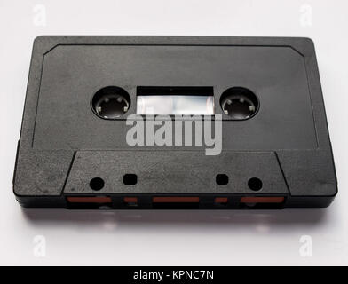 Black tape cassette Stock Photo