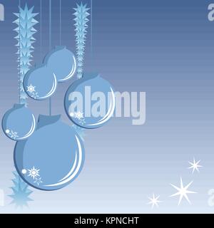 Blue Christmas decorations Stock Vector