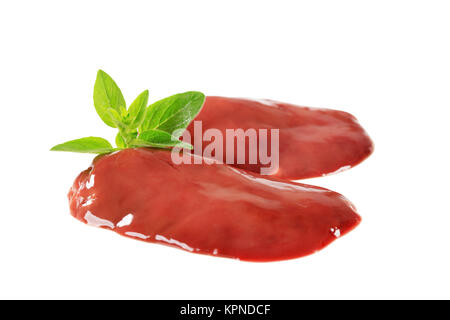 Raw chicken liver Stock Photo