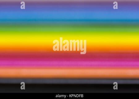 Abstract rainbow made from color pencils Stock Photo