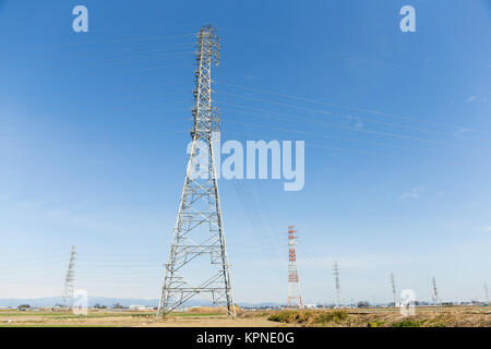 Power distribution tower Stock Photo