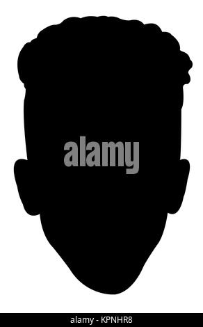 a man head silhouette Stock Photo
