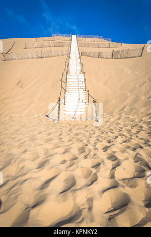 dune du pilat at 114 metres the highest sand dune in europe near arcachon gironde aquitaine france Stock Photo
