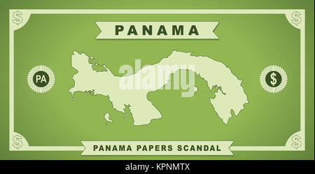 Panama papers scandal 2016 illustration Stock Photo