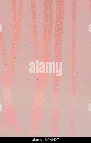 Texture of water droplets on clear window glass Stock Photo