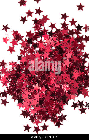 Red stars on white background Stock Photo