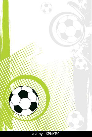 Vertical football poster.Green background Stock Vector