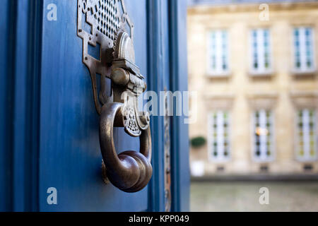 Knocker of a French mansion Stock Photo