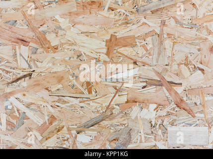 Close up texture of oriented strand board - OSB Stock Photo