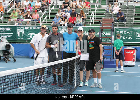 DELRAY BEACH, FL - NOVEMBER 22: Atmosphere participates in the 25th Annual Chris Evert/Raymond James Pro-Celebrity Tennis Classic at Delray Beach Tennis Center on November 22, 2014 in Delray Beach, Florida  People:  Atmosphere Stock Photo