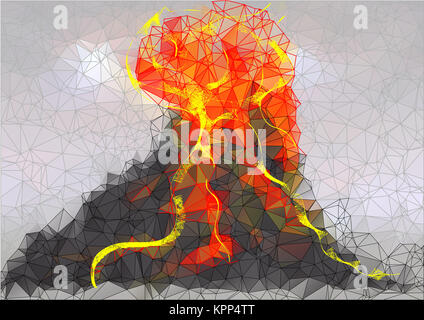 Volcano. Abstract background Stock Photo