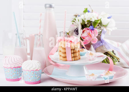 Bithday party in pastel colors Stock Photo