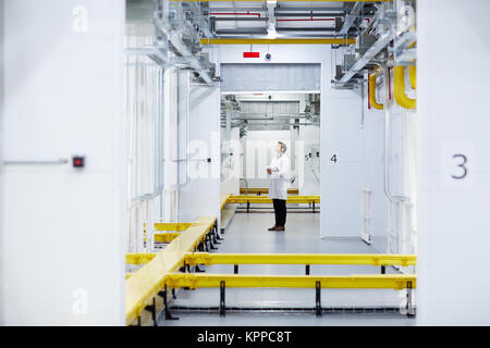 Working in data center Stock Photo