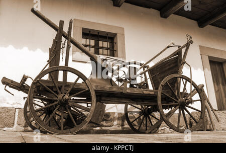 An old carriage that binds to a horse. Stock Photo