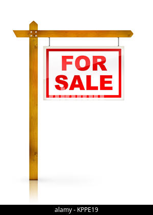 Real Estate Sign – For sale. 2D artwork. Computer Design. Stock Photo