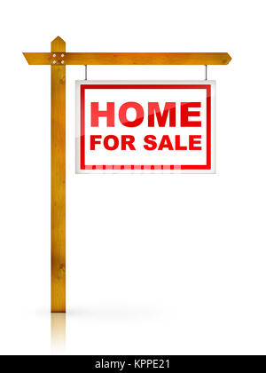 Real Estate Sign – For sale. 2D artwork. Computer Design. Stock Photo