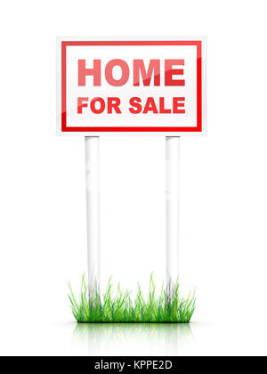 Real Estate Sign – For sale. 2D artwork. Computer Design. Stock Photo