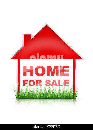 Real Estate Sign – For sale. 2D artwork. Computer Design. Stock Photo