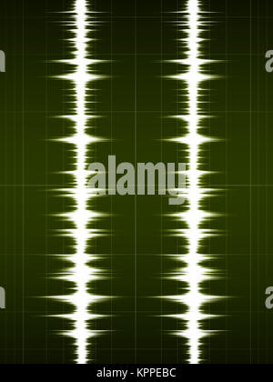 Wave Sound on the green screen Stock Photo