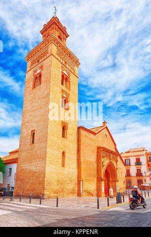 Downtown of the city Seville - is the capital and largest city of the autonomous community of Andalusia and the province of Seville, Spain. Stock Photo